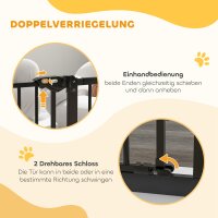 Türschutzgitter für Hunde, Absperrgitter, Schutzgitter für Haustiere, Metall, Kunststoff, ,74-80/87-94 cm, Schwarz