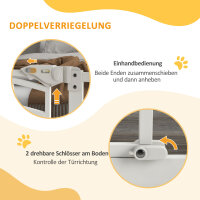Treppenschutzgitter Hundeschutzgitter, automatisches Schließen, Einhandbedienung,100 cm x 4 cm x 76 cm, Weiß