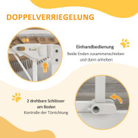Türschutzgitter Treppenschutzgitter Absperrgitter Hundegitter, 100 cm x 4 cm x 76 cm, Weiß