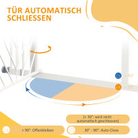 Türschutzgitter Treppenschutzgitter Absperrgitter Hundegitter, 100 cm x 4 cm x 76 cm, Weiß