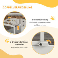 Treppenschutzgitter Hundeschutzgitter, automatisches Schließen, Einhandbedienung,100 cm x 4 cm x 76 cm, Weiß