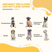 Hunde-Absperrgitter, faltbar, rutschfest, Stützfüße, Holzrahmen, 206x35,5x76 cm, Weiß