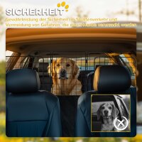 Autogitter für Hunde, verstellbar 93-150cm, klappbar, einfache Montage, Stahl, Schwarz