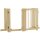Freistehendes Hundegitter, 4 Paneele, flexibel, Kiefernholz, 204L x 36B x 75H cm, Naturholz