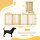 Freistehendes Hundegitter, 4 Paneele, flexibel, Kiefernholz, 204L x 36B x 75H cm, Naturholz