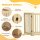 Freistehendes Hundegitter, 4 Paneele, flexibel, Kiefernholz, 204L x 36B x 75H cm, Naturholz