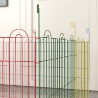 Freilaufgehege, Welpenauslauf, modulares Design, verriegelbar, Stahl, Ø156x60H cm, Bunt