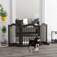 Hunde-Absperrgitter, 3 Paneele, klappbar, Massivholz und...