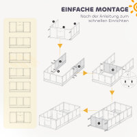 Welpenbox für Hunde, mit  klaren Paneelen, 2-Raum-Design, für kleine Hunde