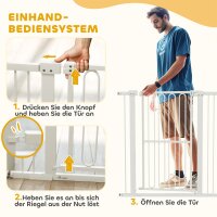 Türschutzgitter Hund, 76-104 cm Absperrgitter ohne Bohren, Treppengitter