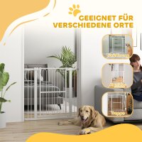 Türschutzgitter Hund, 76-104 cm Absperrgitter ohne Bohren, Treppengitter