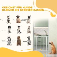 Türschutzgitter Hund, 76-104 cm Absperrgitter ohne Bohren, Treppengitter