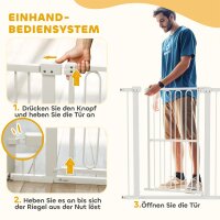 Türschutzgitter Hund, 76-104 cm Absperrgitter ohne Bohren, Treppengitter