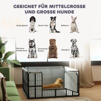 Wurfkiste für Welpen mit Unterlage, winddichtem Oxford-Gewebe, für mittelgroße große Hunde, 122x122x60 cm Schwarz