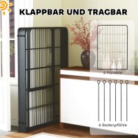 Laufstall für Hunde mit 6 Paneelen, robust, mit sicherer Tür, für drinnen und draußen, für Garten, Camping, 100 cm hoch