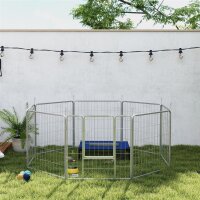 Haustiergehege, Hundezaun, Haustierspielplatz, flexibel anpassbar, rostfreier Stahl