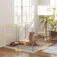 Haustiergehege, Hundezaun, Haustierspielplatz, flexibel anpassbar, rostfreier Stahl