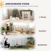 Haustiergehege, Hundezaun, Haustierspielplatz, flexibel anpassbar, rostfreier Stahl
