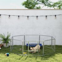 Haustiergehege, Hundezaun, Haustierspielplatz, flexibel anpassbar, rostfreier Stahl