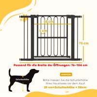 Türschutzgitter Hund, 76-104 cm Absperrgitter ohne Bohren, Treppengitter