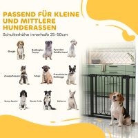 Türschutzgitter Hund, 76-104 cm Absperrgitter ohne Bohren, Treppengitter