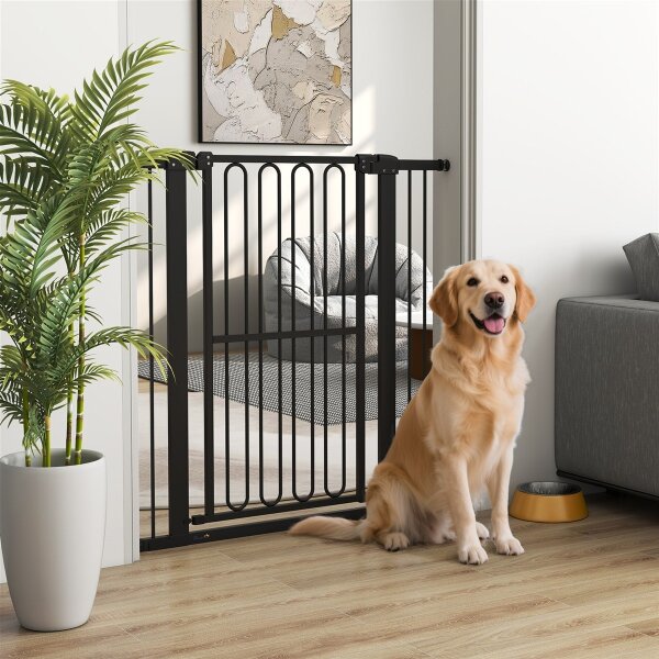 Türschutzgitter Hund, 76-104 cm Absperrgitter ohne Bohren, Treppengitter