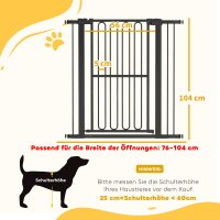 Türschutzgitter Hund, 76-104 cm Absperrgitter ohne Bohren, Treppengitter