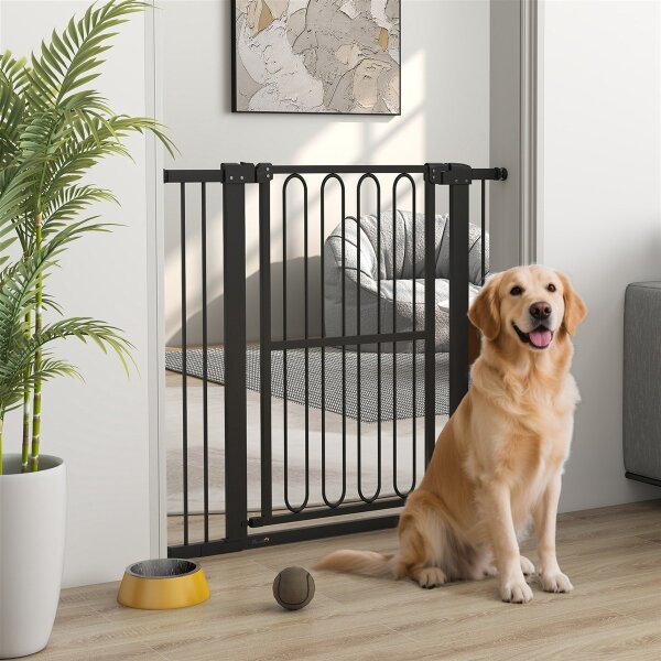 Türschutzgitter Hund, 76-104 cm Absperrgitter ohne Bohren, Treppengitter