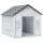 Hundehütte mit Satteldach, wetterfest, Kunststoff, 65 x 75,7 x 63 cm, Grau