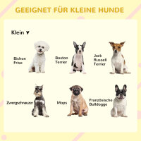 Hundehütte aus Massivholz, wetterbeständig, Asphaltdach, 71 cm x 58 cm x 77 cm, Grau + Weiß