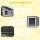 Hundehütte aus Massivholz, wetterbeständig, Asphaltdach, 71 cm x 58 cm x 77 cm, Grau + Weiß