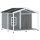 Hundehütte wetterfestes Erhöhtes Hundehaus aus Holz mit Asphaltdach, Terrasse, für mittelgroße Hunde 103x107x83,5cm Grau