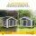 Hundehütte wetterfestes Hundehaus aus Holz mit herausnehmbarem Boden Asphaltdach öffnendem Fenster 98x76x69,5 cm Grau