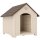 Hundehütte wetterfestes Hundehaus 88 x 79 x 89 cm Erhöhte Hundehöhle mit aufklappbarem Asphaltdach, Bodenankern