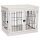 Transportbox für Hunde 58,5 cm x 81 cm x 66 cm Türen, MDF-Holz Eisen, 58, 5 cm x 81 cm x 66 cm, Weiß