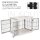 Transportbox für Hunde 58,5 cm x 81 cm x 66 cm Türen, MDF-Holz Eisen, 58, 5 cm x 81 cm x 66 cm, Weiß