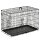Hundebox, Transportbox, Drahtbox, herausnehmbare Bodenwanne, Schwarz