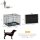 Hundebox, Transportbox, Drahtbox, herausnehmbare Bodenwanne, Schwarz