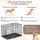 Hundebox, Transportbox, Drahtbox, herausnehmbare Bodenwanne, Schwarz