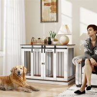 Hundekäfig mit 2 Türen, Hundebox, Transportbox...