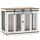 Hundekäfig mit 2 Türen, Hundebox, Transportbox für Hunde, rustikales Design, verriegelbar, Weiß