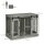 Hundekäfig mit 2 Türen, Hundebox, Transportbox für Hunde, rustikales Design, verriegelbar, Grau