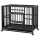 Hundebox Hundekäfig, inkl, Bodenwanne, Verriegelung, Universalrollen, 94 cm x 58 cm x 78 cm, Schwarz