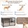 Hundebox, robust & stilvoll, 100x60x68cm, Walnussholz-Finish & Schwarz