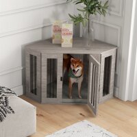 Hundebox, Hundekäfig, Eckdesign, inkl, Verriegelung,...