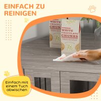 Hundebox, Hundekäfig, Eckdesign, inkl, Verriegelung, 1 Liegekissen, 104 x 55 x 63 cm, Braun