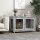 Hundekäfig Hundebox waschbares Polster, 2 Verriegelungen, 90 cm x 58 cm x 65 cm, Grau