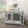 Hundekäfig Hundebox waschbares Polster, 2 Verriegelungen, 90 cm x 58 cm x 65 cm, Grau
