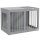 Hundekäfig Hundebox Hundetransportbox,  2 Türen, verriegelbar, Stahlgitter, 80 cm x 50 cm x 56,5 cm, Grau