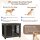 Hundebox mit Liegekissen, bis 20kg/50cm Körperlänge, Metall, 80x56x63cm, Grau/Holzdekor